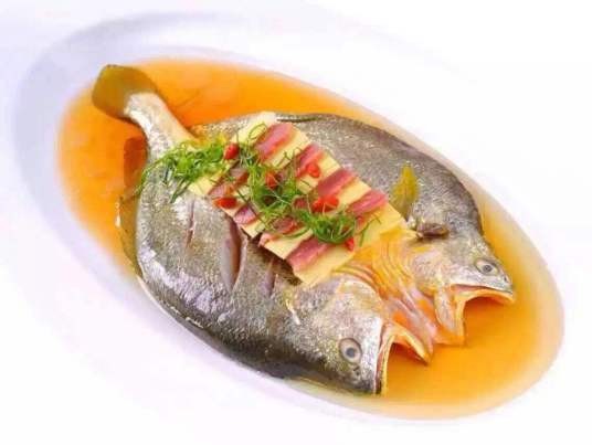 煎蒸黄鱼
