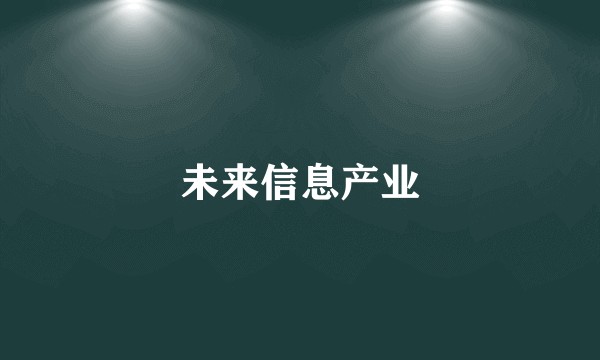 未来信息产业