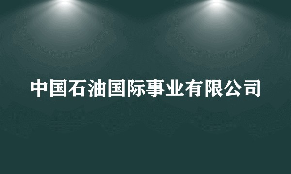 中国石油国际事业有限公司