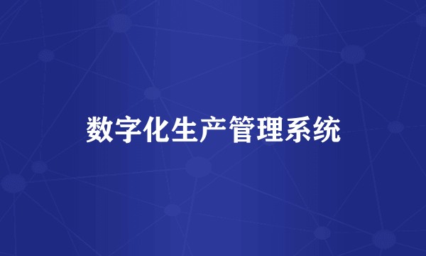 数字化生产管理系统