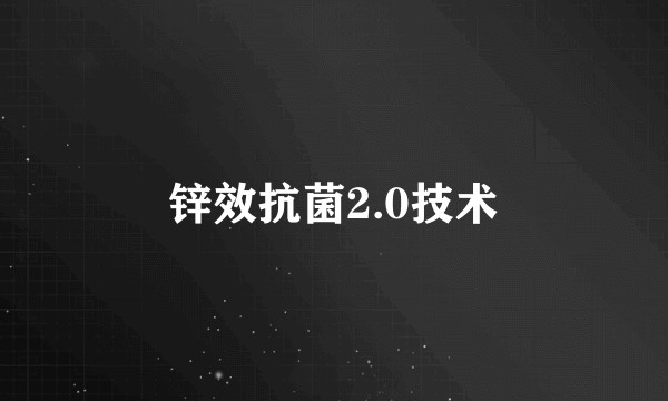锌效抗菌2.0技术