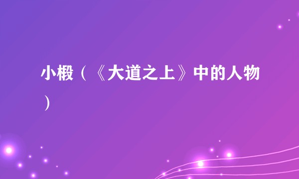 小椴（《大道之上》中的人物）