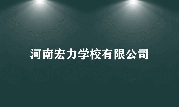 河南宏力学校有限公司