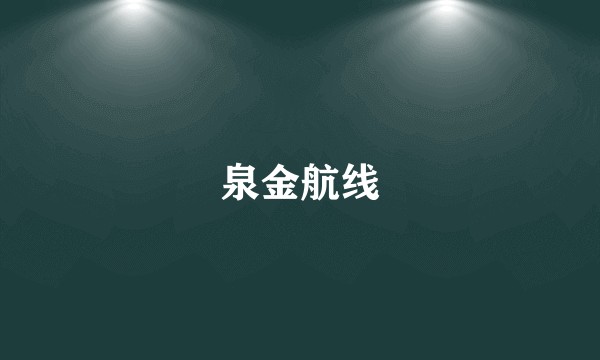 泉金航线