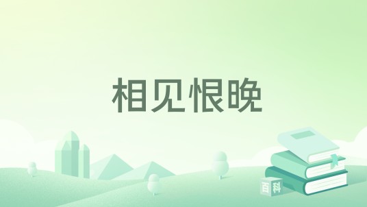 相见恨晚(锦竹所创作的情感类网络小说)