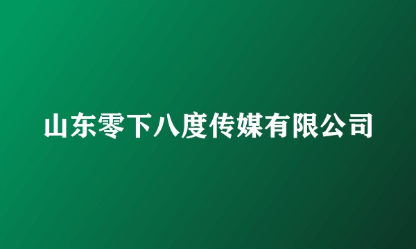 山东零下八度传媒有限公司