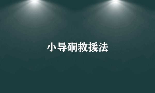 小导硐救援法