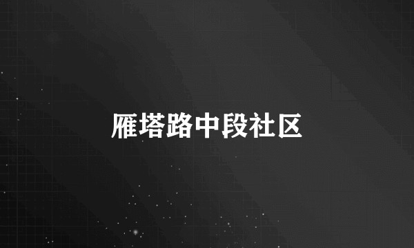 雁塔路中段社区