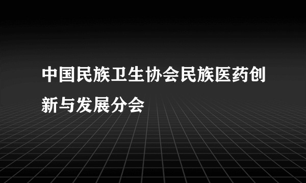 中国民族卫生协会民族医药创新与发展分会