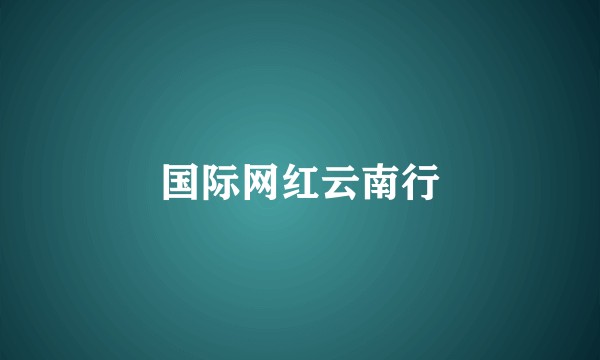 国际网红云南行