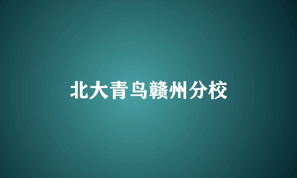 北大青鸟赣州分校