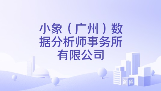 小象（广州）数据分析师事务所有限公司