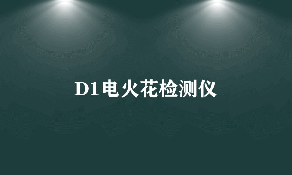 D1电火花检测仪