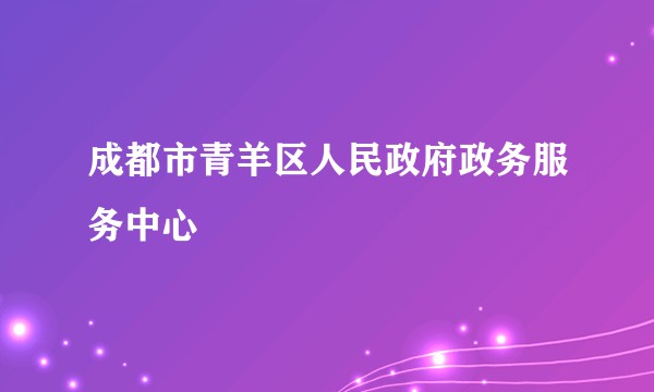 成都市青羊区人民政府政务服务中心