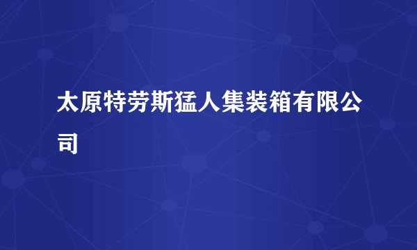 太原特劳斯猛人集装箱有限公司