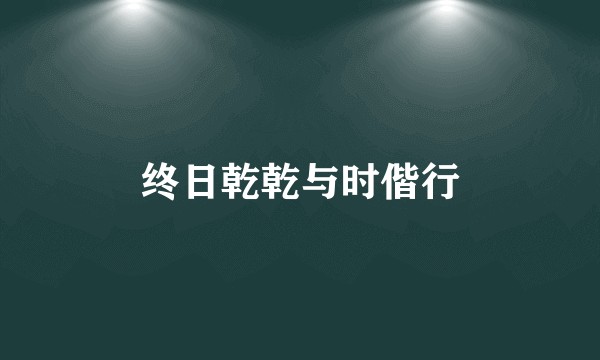 终日乾乾与时偕行