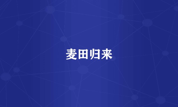 麦田归来