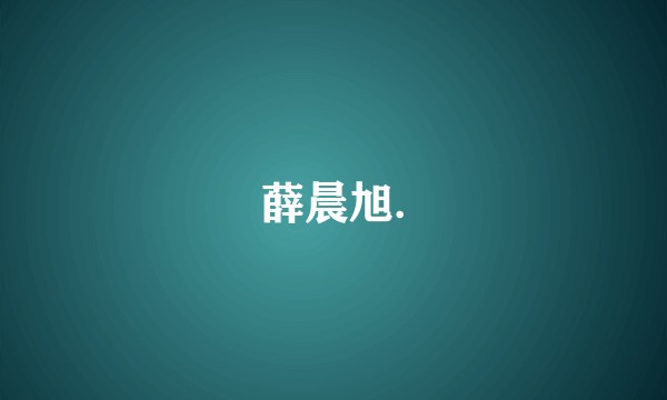 薛晨旭.