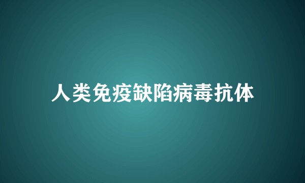 人类免疫缺陷病毒抗体