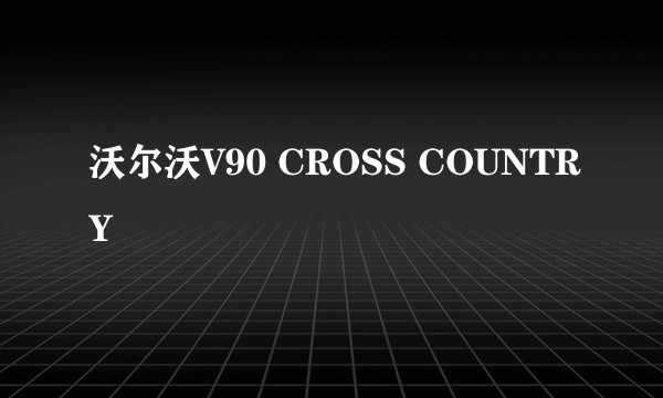 沃尔沃V90 CROSS COUNTRY