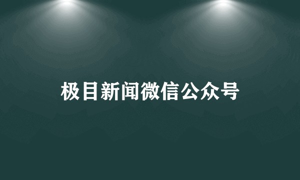 极目新闻微信公众号