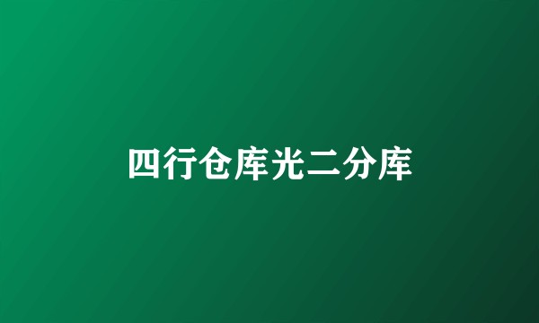 四行仓库光二分库