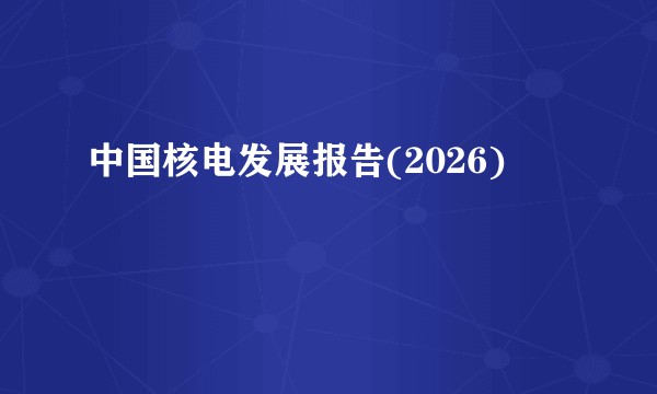 中国核电发展报告(2026)