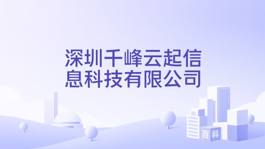 深圳千峰云起信息科技有限公司