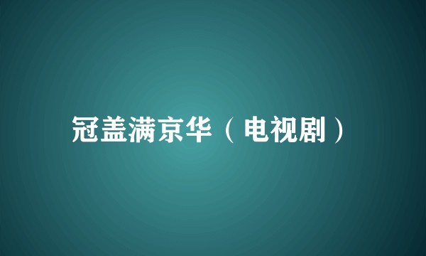冠盖满京华（电视剧）
