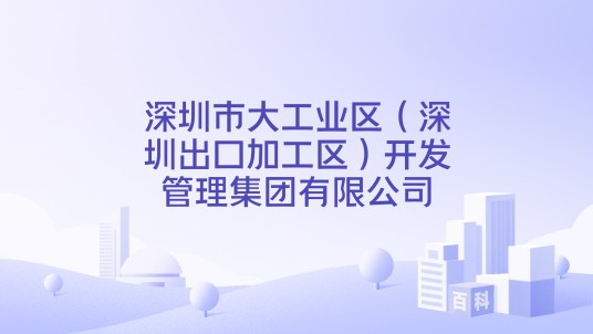 深圳市大工业区（深圳出口加工区）开发管理集团有限公司