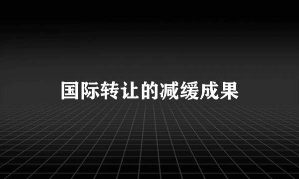国际转让的减缓成果