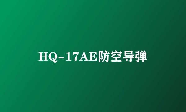 HQ-17AE防空导弹