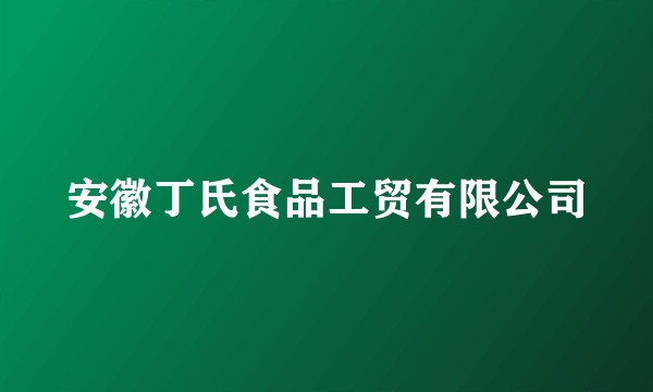 安徽丁氏食品工贸有限公司