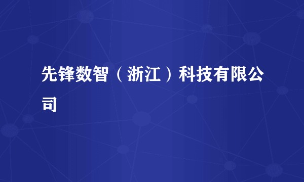 先锋数智（浙江）科技有限公司