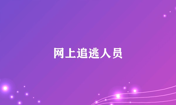 网上追逃人员