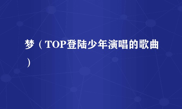 梦（TOP登陆少年演唱的歌曲）