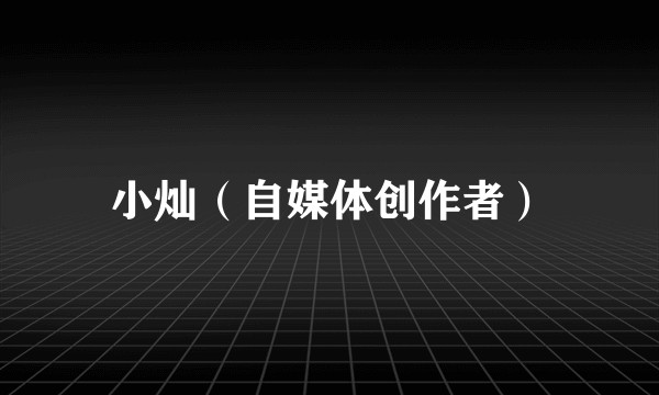 小灿(自媒体创作者)