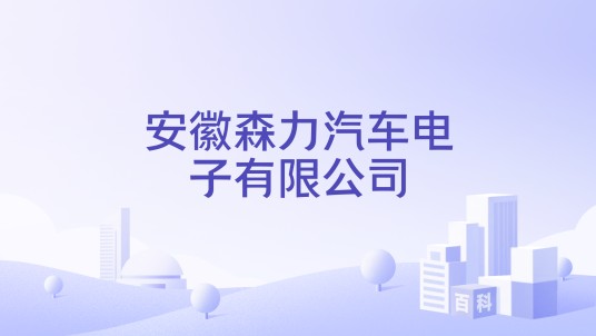 安徽森力汽车电子有限公司