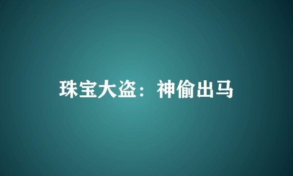 珠宝大盗：神偷出马