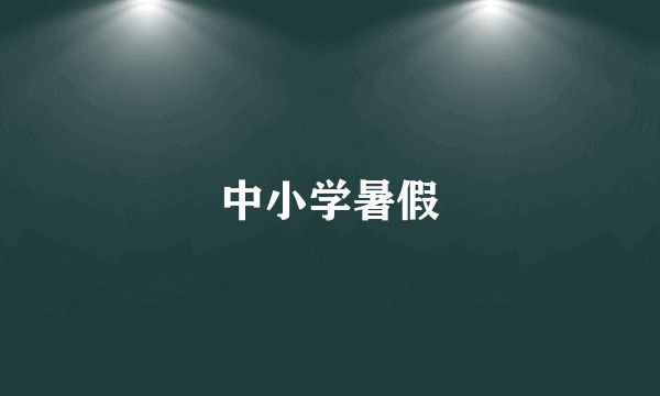 中小学暑假