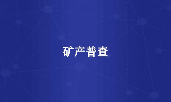 矿产普查