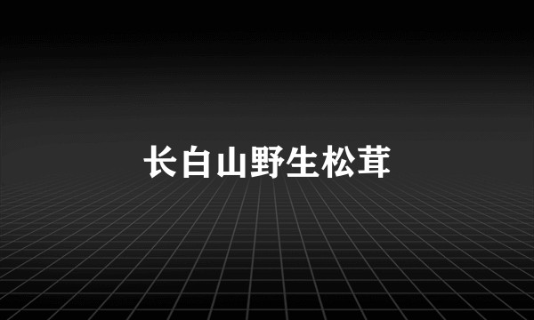 长白山野生松茸