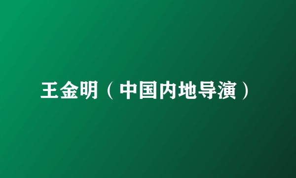 王金明（中国内地导演）