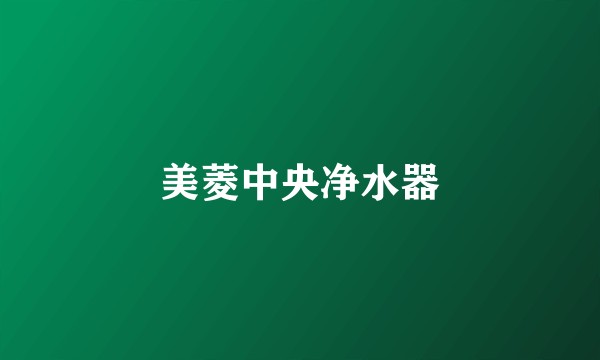 美菱中央净水器
