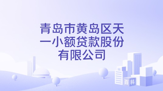 青岛市黄岛区天一小额贷款股份有限公司