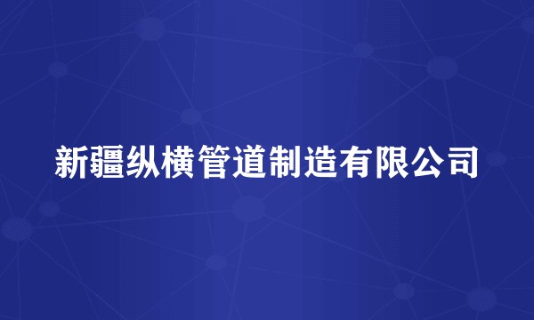 新疆纵横管道制造有限公司