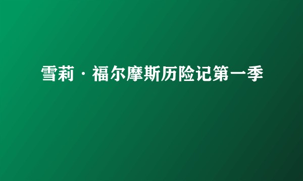 雪莉·福尔摩斯历险记第一季