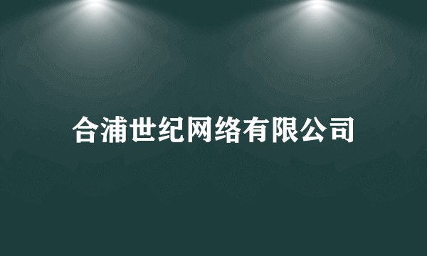 合浦世纪网络有限公司