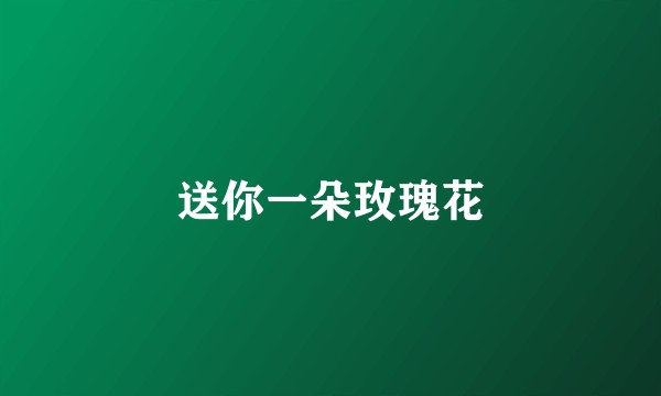 送你一朵玫瑰花