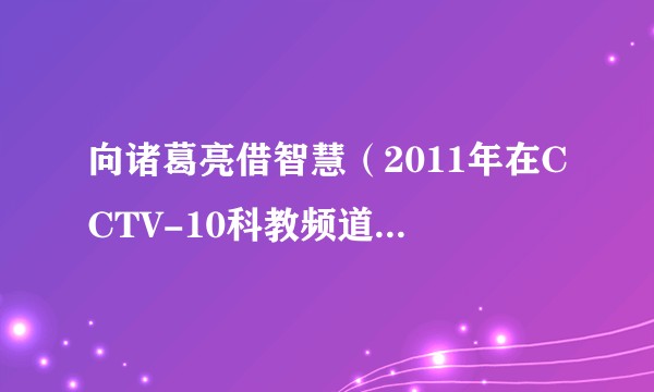向诸葛亮借智慧（2011年在CCTV-10科教频道播出的百家讲坛电视系列节目）